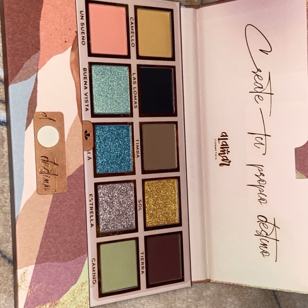Alamar Blue and Gold Eyeshadow Palette